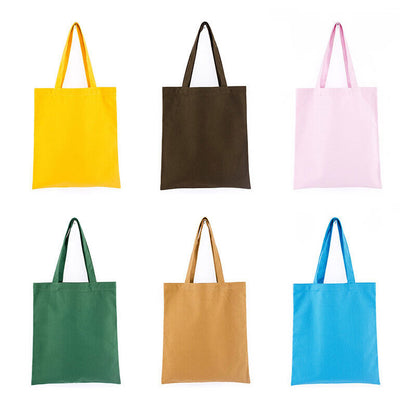 Solid Color Canvas Bags Shopping StorageBags Tote Bag Eco-friendly Shopping Bags