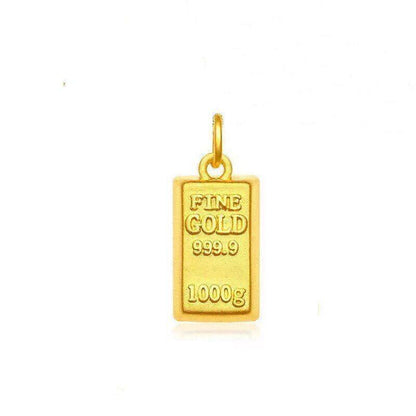 Collar con colgante de oro puro 999 de 24k auténtico, cadena pura con diseño de