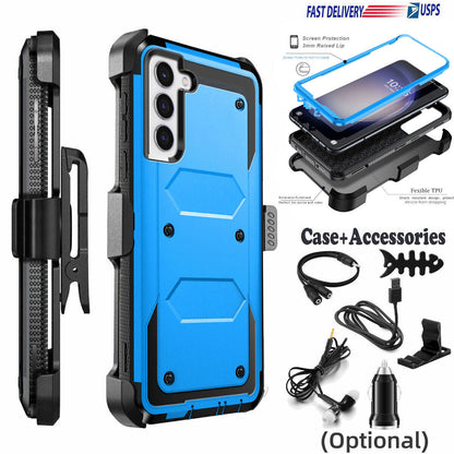 For Samsung Galaxy S22 S23 Ultra 5G Holster Case Belt Clip Stand Cover Accessory