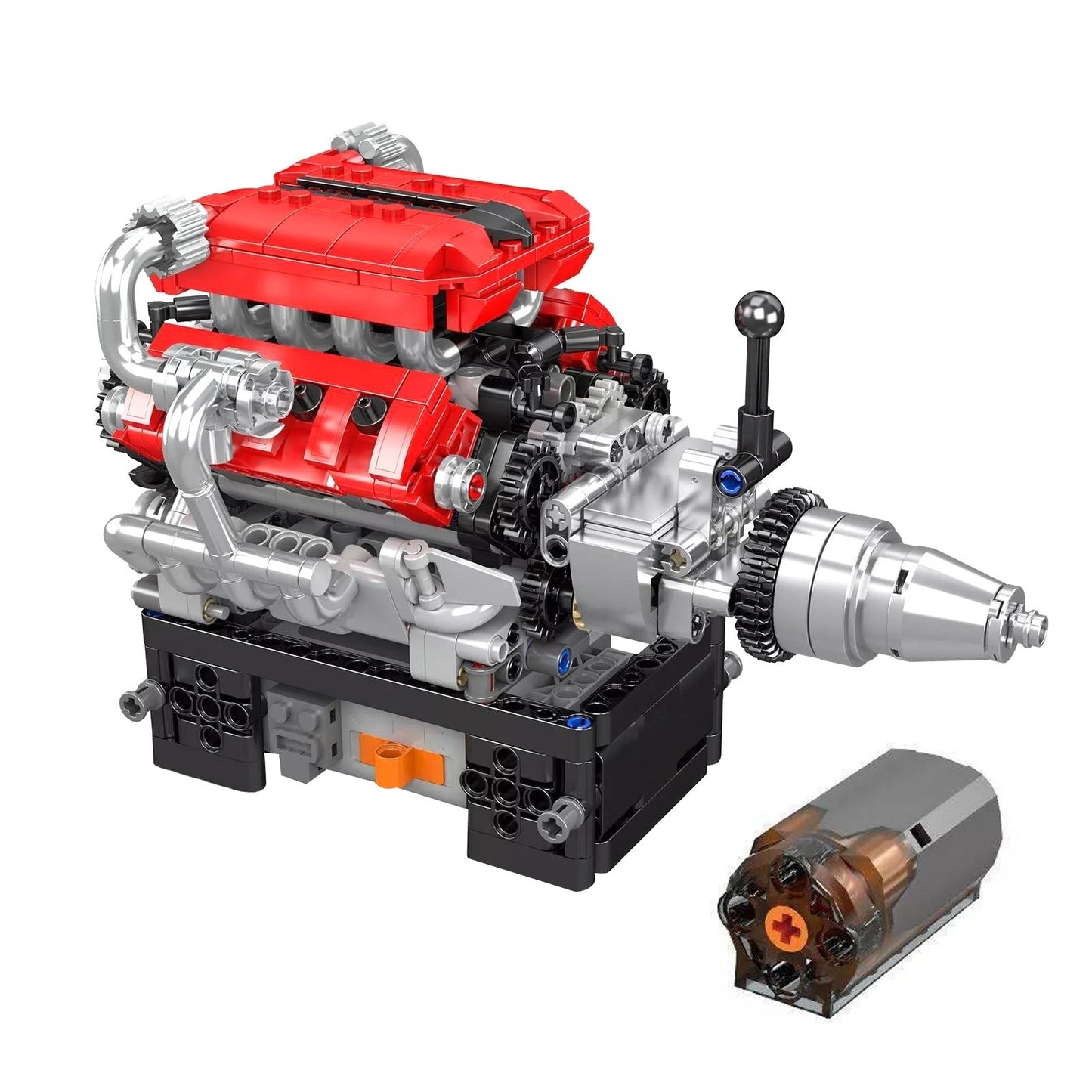 V8 Engine Motor Mechanical Engineering Model Building Block Toy Gift ABS