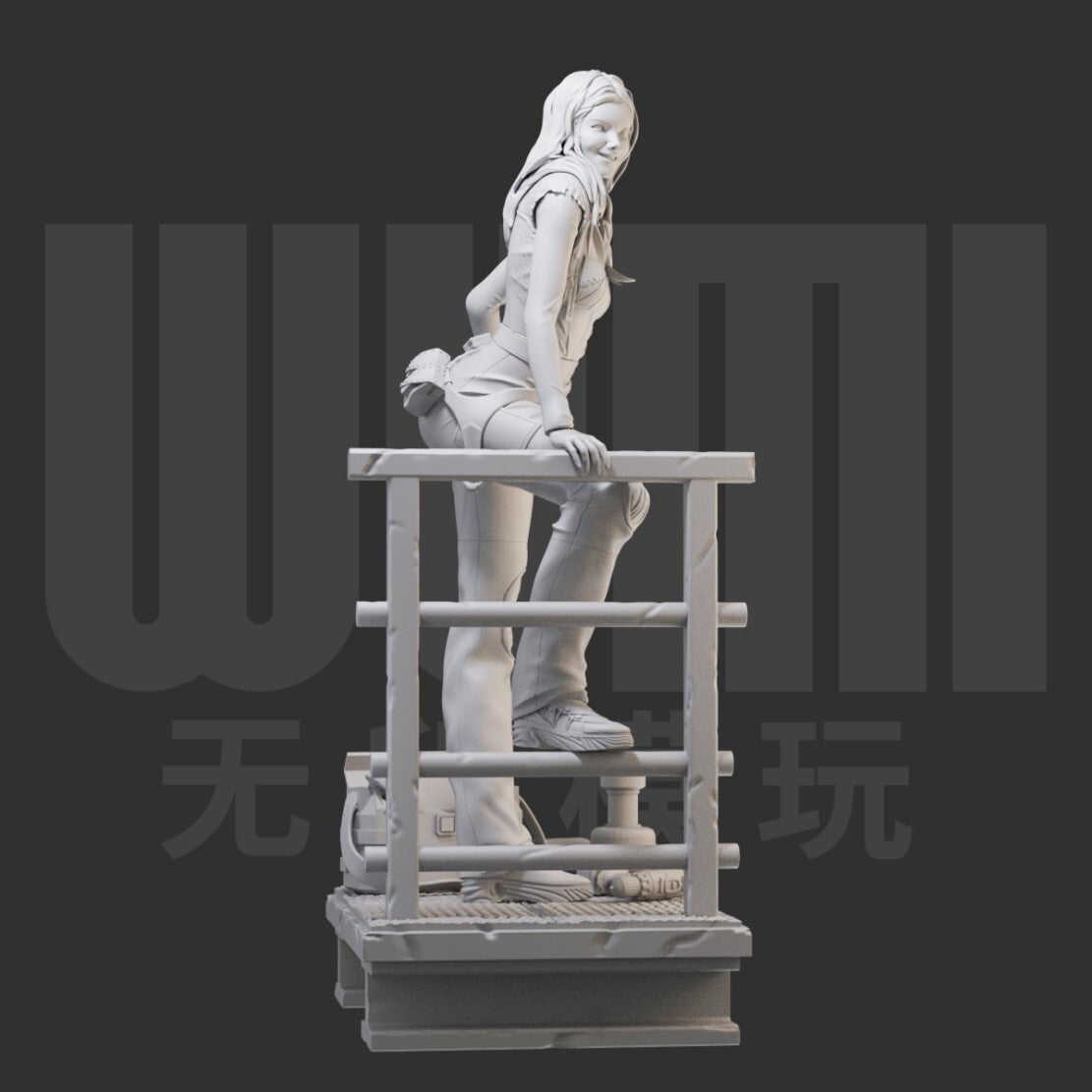 1/24 resin figures model Engineering Team Girl Unassembled Unpainted