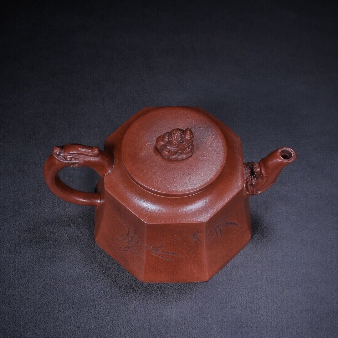 Chinese Yixing Zisha Clay Handmade Exquisite Teapot（六方 底款：徐汉棠）Teapots