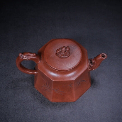 Chinese Yixing Zisha Clay Handmade Exquisite Teapot（六方 底款：徐汉棠）Teapots