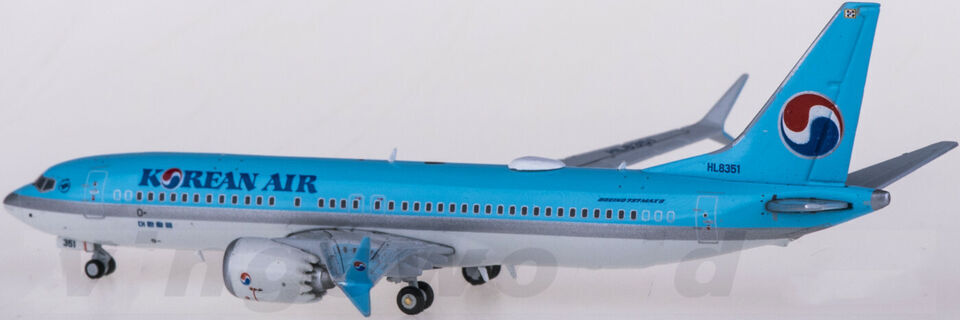 1:400 JC Wings KOREAN AIR BOEING 737 MAX 8 Passenger Airplane Diecast Model