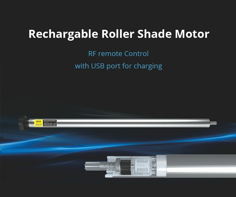 Roller Blind Motor USB Rechargeable 17mm 25mm Tube Motorized Electric Shade 2m