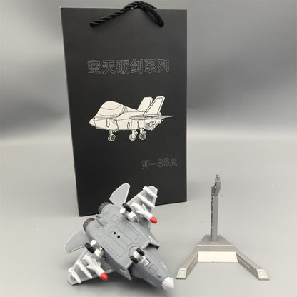 Q Version Cartoon Alloy Aircraft Model China J35 Fighter J-35 Model Aircraft