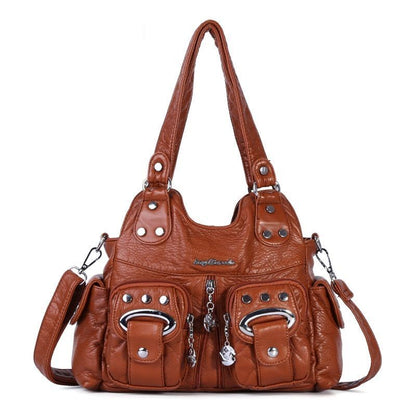 Handbag Small Synthetic Shoulder Bag Soft Hobos Messenger Satchel Pockets Purse