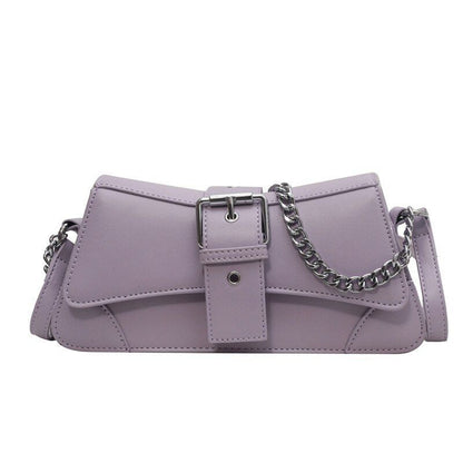 Chain Shoulder Bag Synthetic Leather Handbag Vintage Flap Crossbody Sling Bags