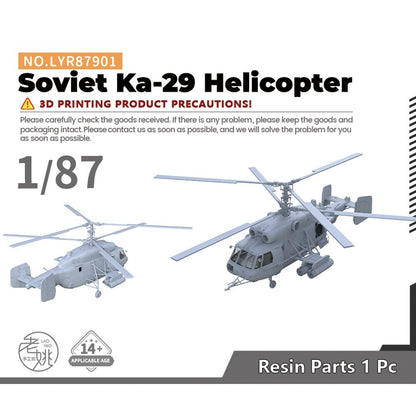 Yao's Studio LYR87901 1/87 Military Model Kit Soviet Ka-29 Helicopter