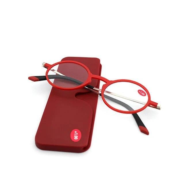 Ultra Optics Reading Glasses With Case Folding Thin Easy Carry + POD Presbyopia