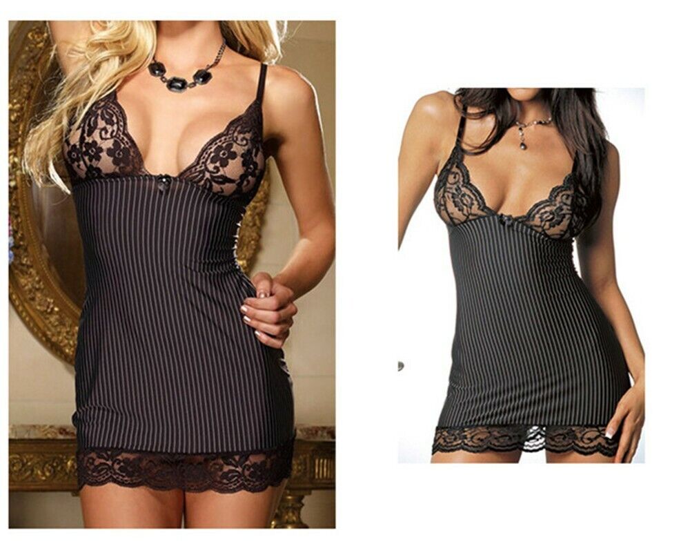 Underwear Babydoll Lace Bra Sexy Lingerie Lady Uniform Sleepwear Exotic Dress