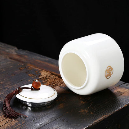 13.5cm Ceramic Tea Cans Storage Sealed Jar Tea Caddy Candy Jar Home Decor