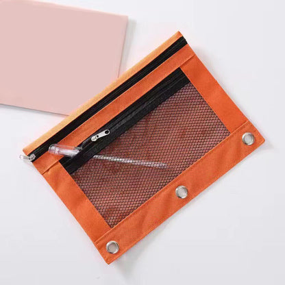 Mesh Pencil Pen Case Zipper Travel Pouch Cosmetic Bag Storage Stationery ಇ