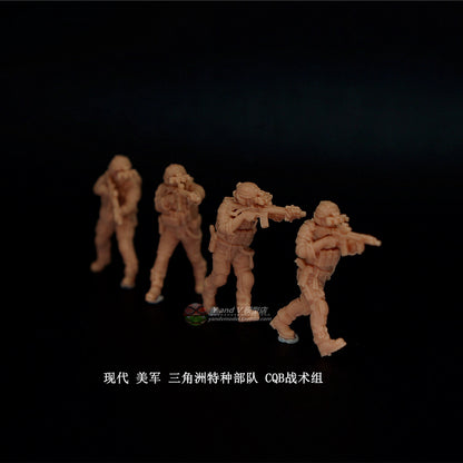 1/72 1/64 1/87 U.S. Army Delta Force CQB Tactical Team 4-Persons Unpainted Model