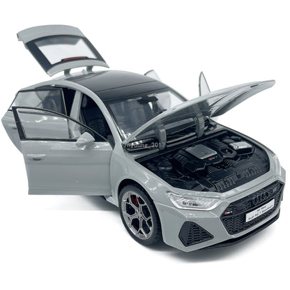 1/24 Scale Audi RS7 Sportback Model Car Diecast Toy Cars 4 Doors Open Pull Back