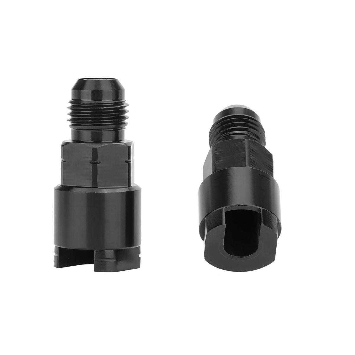 AN6 to 5/16in & 3/8in Aluminum Straight Fitting Angle Fuel Line EFI Adapter