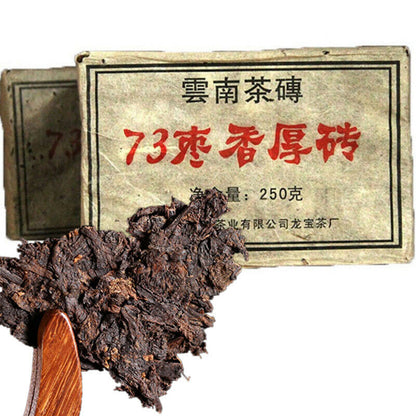 Old Pu Erh Tea Natural Puer Black Tea Jujube Thick Tea Brick 250g Healthy Drink