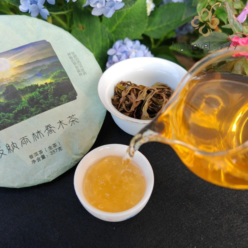 357g Raw Pu'er Yunnan Menghai Bulangshan Ancient Tree Qizi Daily Ration Tea Cake