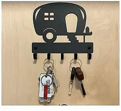 Camper Key Rack Hanger - 6 inch Wide/9 inch Wide Metal Wall Art