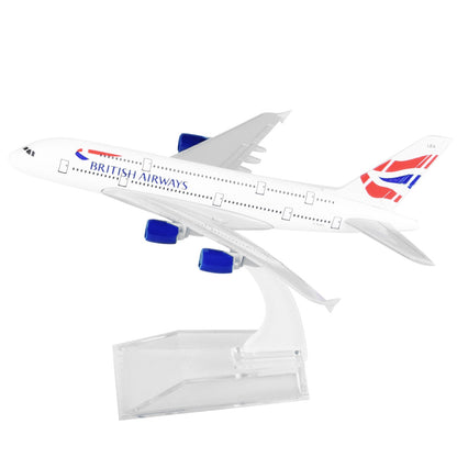 1/400 16cm Alloy British Airways A380 Model Plane Diecast Airplane Display Gift