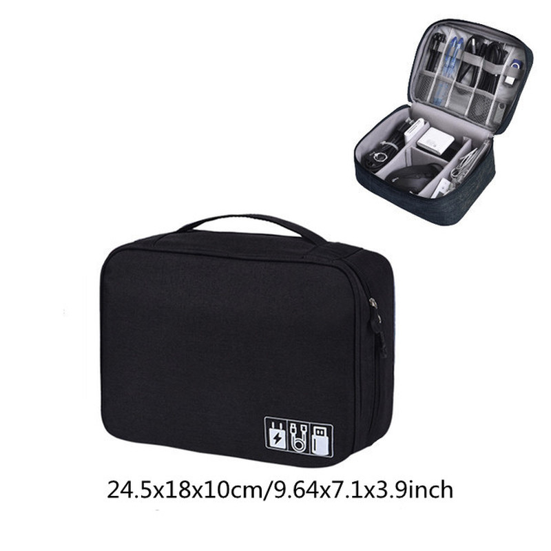 Travel Electronic Accessories Carrying Case for Digital Camera USB Organizer Bag
