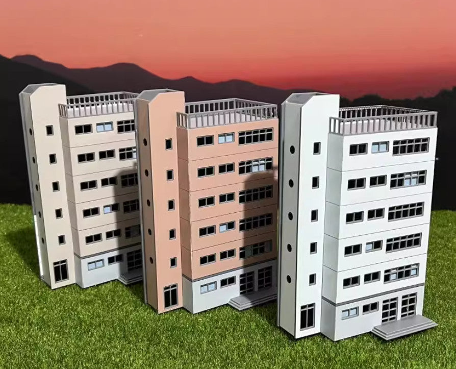 1/150 Scale School Building Model Railroads Modern House Parts Kits C1 C2 C3