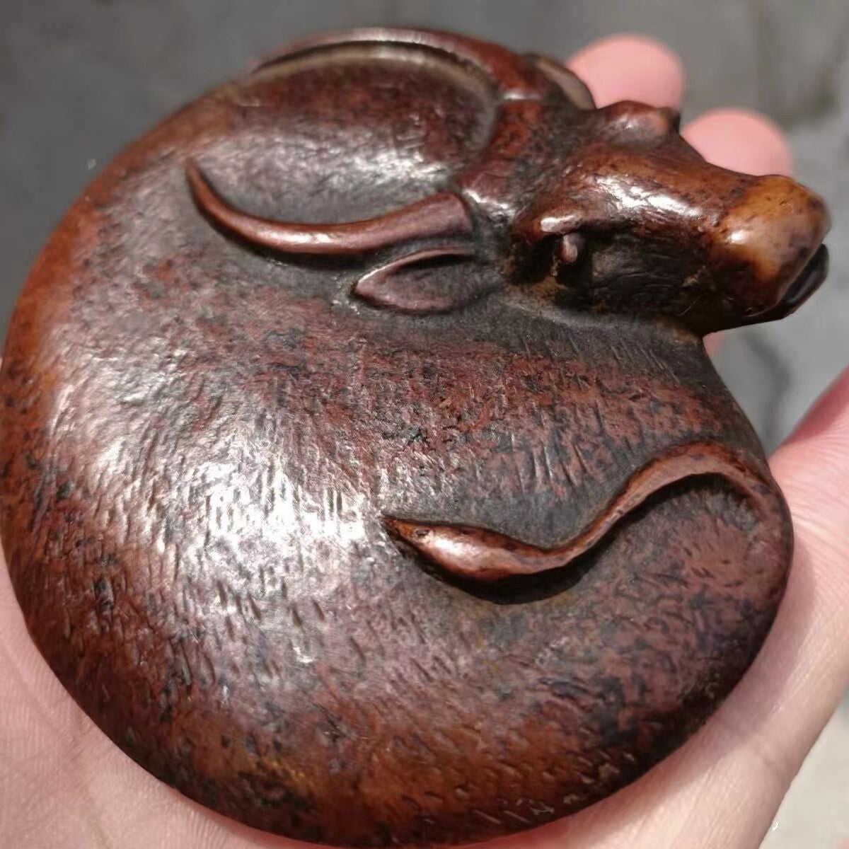 Chinese Copper Bronze Carving Buffalo