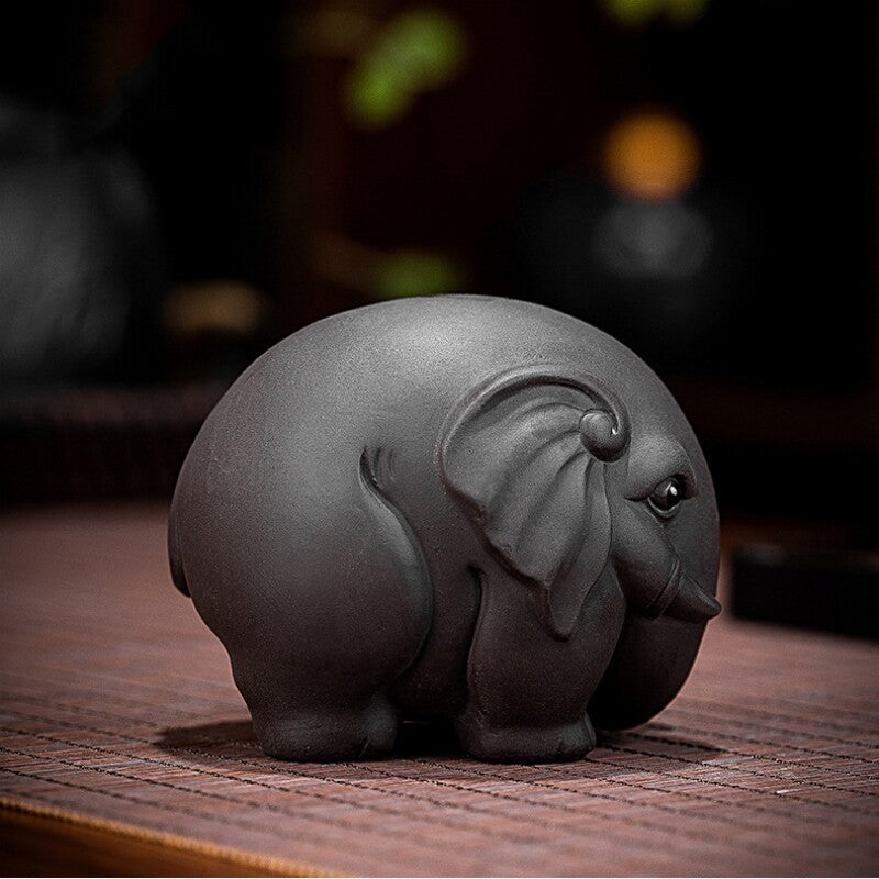 On Sales Chinese Tea Pet Elephant Statue Mascot House Warming Gift Artware Small