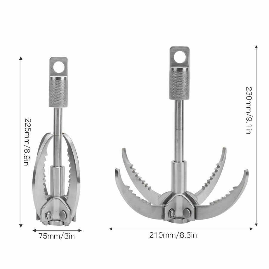 Grappling Hook Foldable Survival Claws Climbing Stainless Steel Wall Equipment