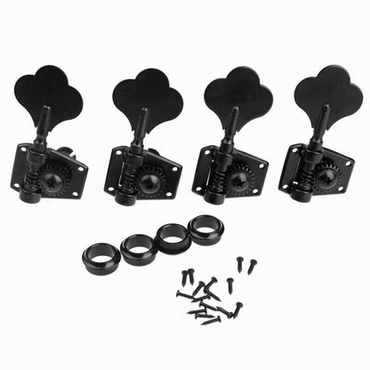 Black/Sliver Zinc Alloy Bass Guitar Tuners Tuning Pegs Keys Machine Heads Gear