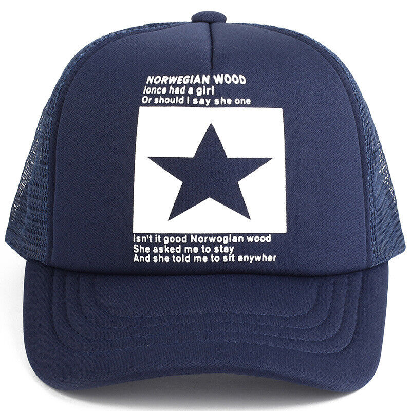 Mens Trucker Hat Mesh Baseball Cap Snapback Adjustable Hip Hop Flat Solid Blank