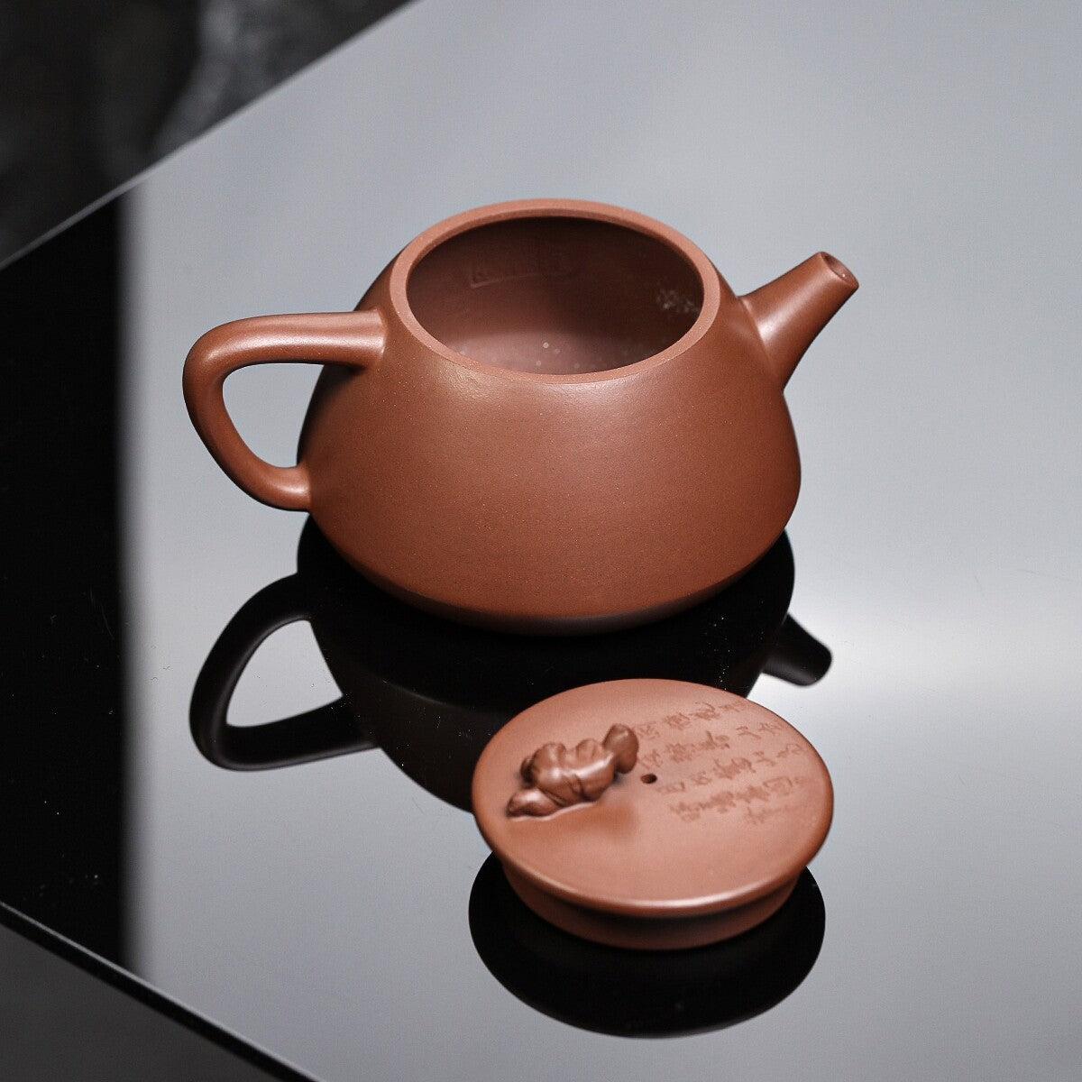 Hand Carved Tea Pot 9 Infuser Holes Original Ore Purple Grit Pot Handmade 240ml