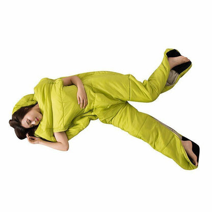 Humanoid Sleeping Bag Outdoor Indoor Thin Warm Camping Travel Nylon 210*80*50CM