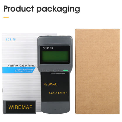 SC8108 Portable LCD Network Tester Meter LAN Phone Cable Tester LCD Display