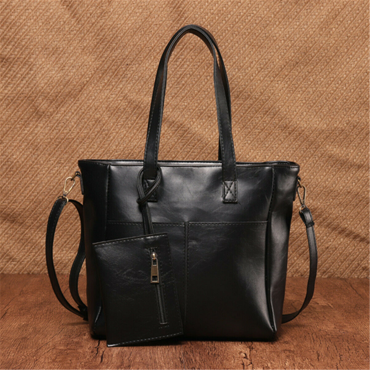 Women Ladies PU Leather Handbag Shoulder Lady Casual Shopper Messenger Bag Purse