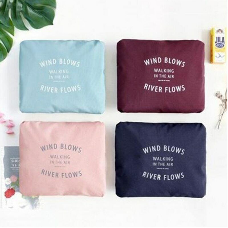 Nylon Foldable Travel Bags Large Capacity Solid Color Luggage Handbags Men Women