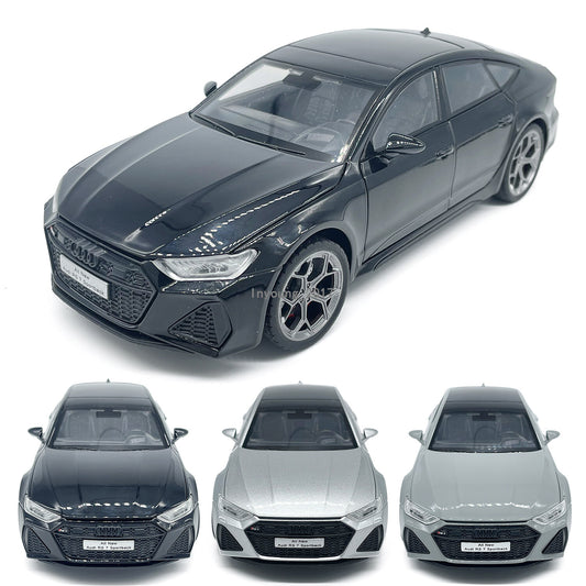 1/24 Scale Audi RS7 Sportback Model Car Diecast Toy Cars 4 Doors Open Pull Back