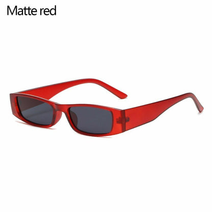 Sunglasses Vintage Retro Small Frame Rectangle Square Narrow Eyewear UV400 26MM