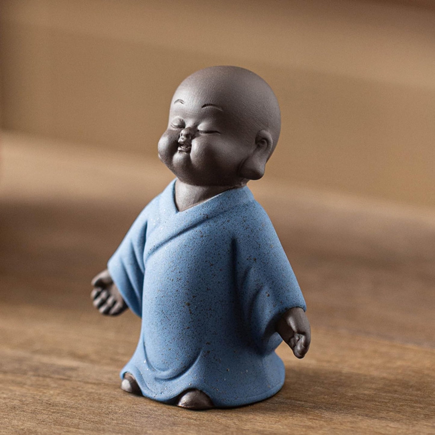Little Monk Purple Sands Tea Pet 4PCS 8cm Handmade Kung Fu Tea Set Tea Table