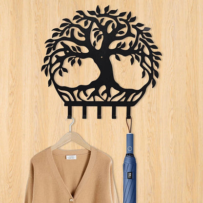 Tree Of Life Wall Mounted Key Hooks Matt Black,Mounted Key Hooks