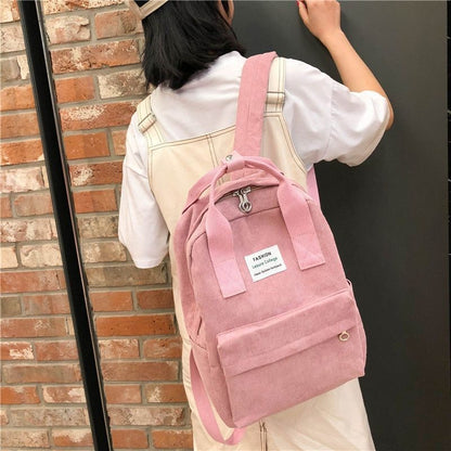 Backpack School Traveling Shoulder Bags 27*1*36 CM 20-35 L Orange/Black/Beige