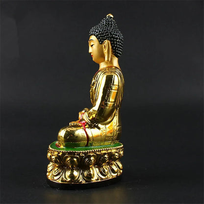 13cm Resin Handpainted Amitabha Buddha Statue Fengshui Decoration Home Design
