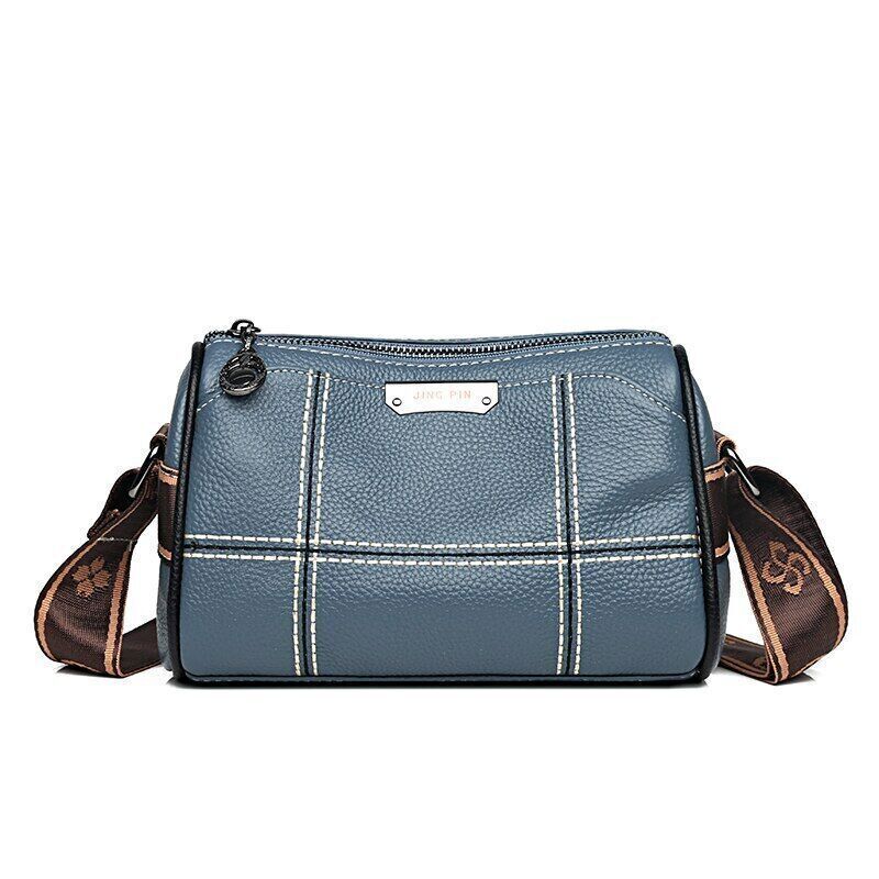 Women Genuine Leather Handbags 3 Layers Cow Leather Shoulder Crossbody Bags Bag