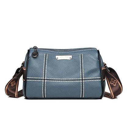Women Genuine Leather Handbags 3 Layers Cow Leather Shoulder Crossbody Bags Bag