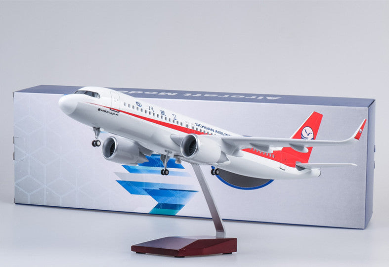 1:80 47CM SICHUAN AIRLINES AIRBUS A320neo Airplane Landing Gear Resin Model