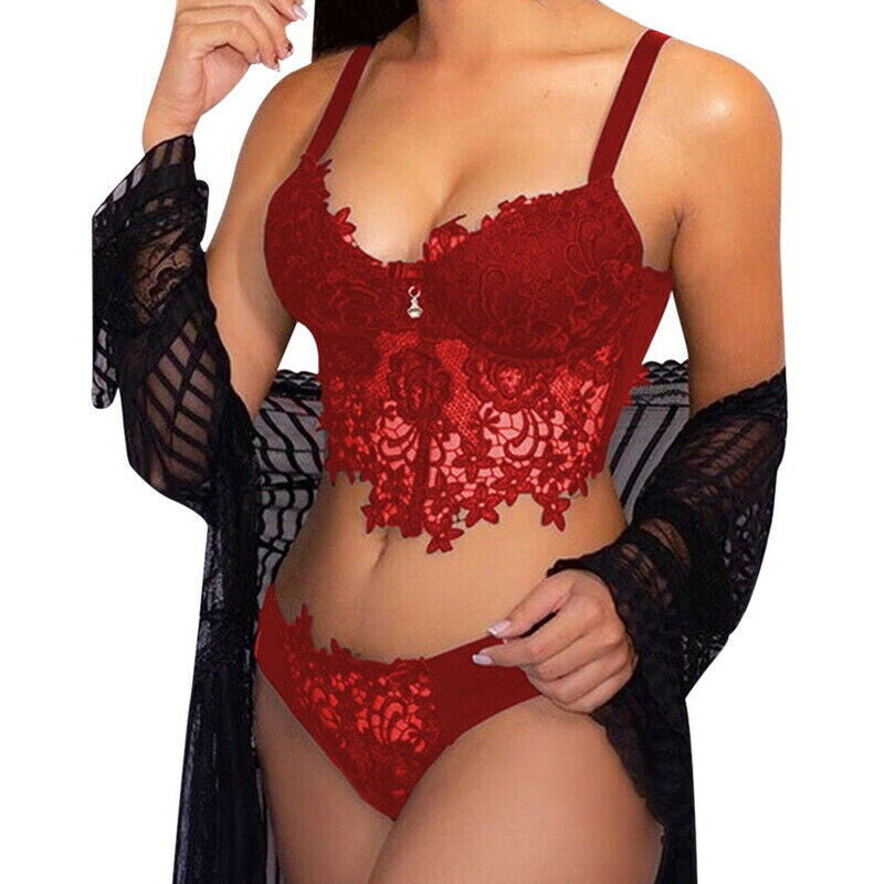 Women Lace Lingerie Nightwear Underwear Babydoll Sleepwear