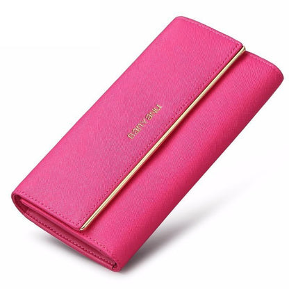 Woman Wallet Fashion Purse Black Gold Clutch Bag Red Purple Wallets 3.5*19*10 CM