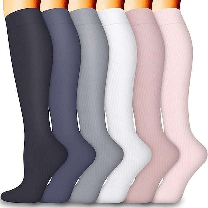 5/6pairs Compression Socks Stockings Womens Mens Knee High Medical
