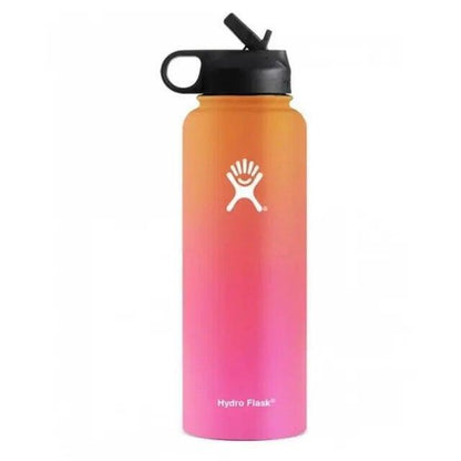 Hydro Flask Water Bottle Stainless Steel Insulated Wide Mouth Lid Straw Drink A+