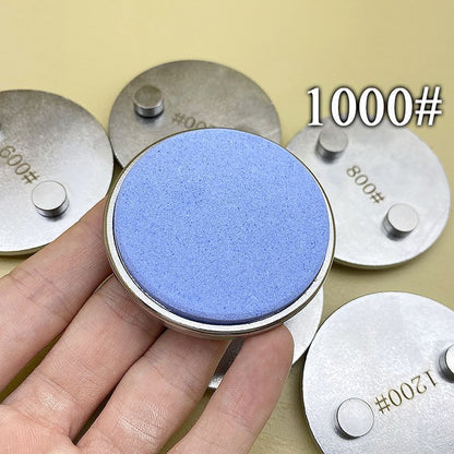 Magnetic Knife Holder Ceramic 240~1200 Grit Whetstone Sharpener Disc Accessories